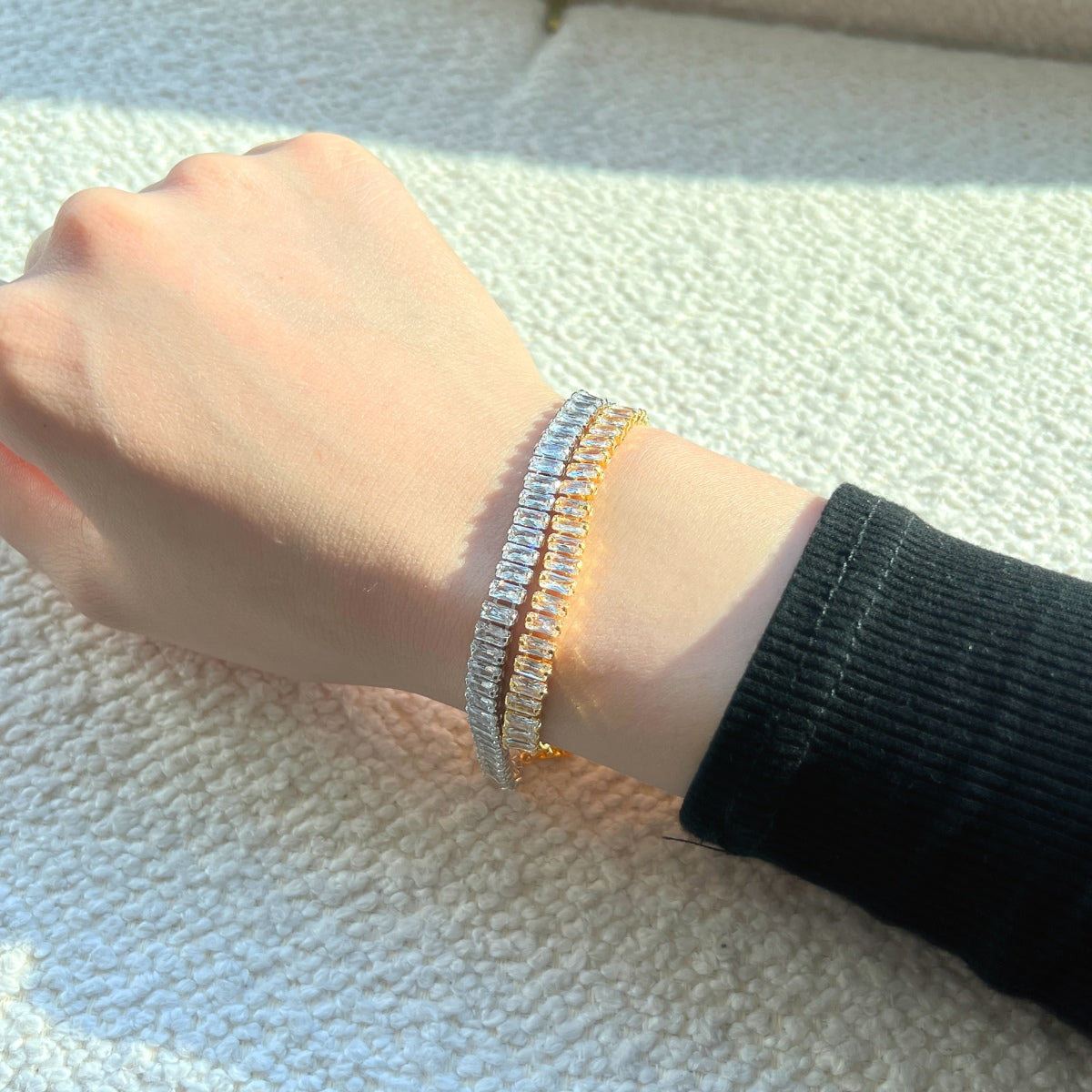 [Regalia jewelry]Exquisite Emerald Cut Daily Bracelet