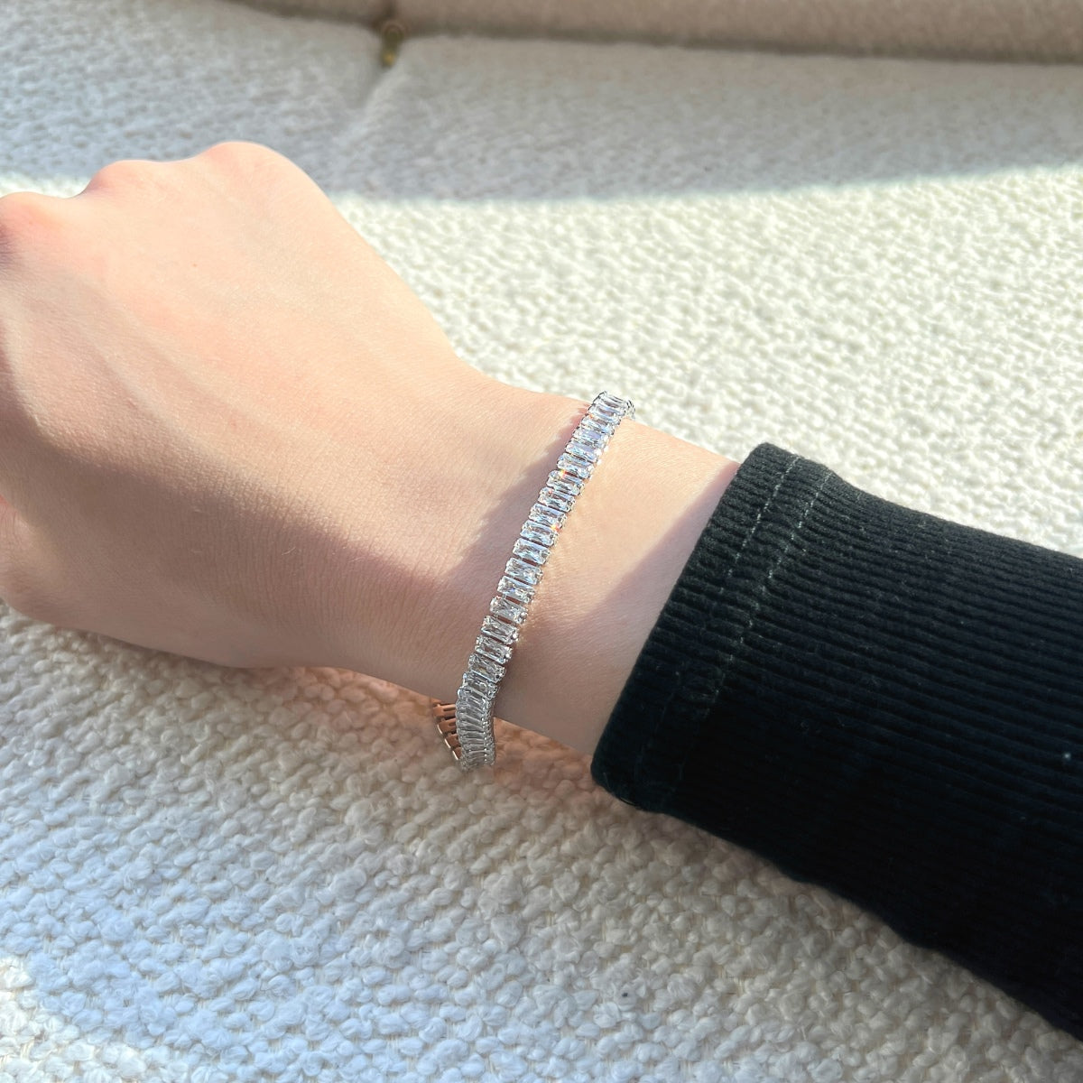 [Regalia jewelry]Exquisite Emerald Cut Daily Bracelet