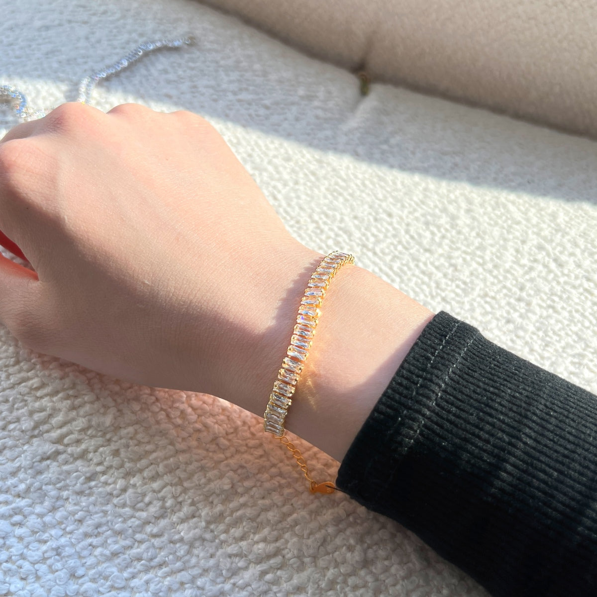 [Regalia jewelry]Exquisite Emerald Cut Daily Bracelet