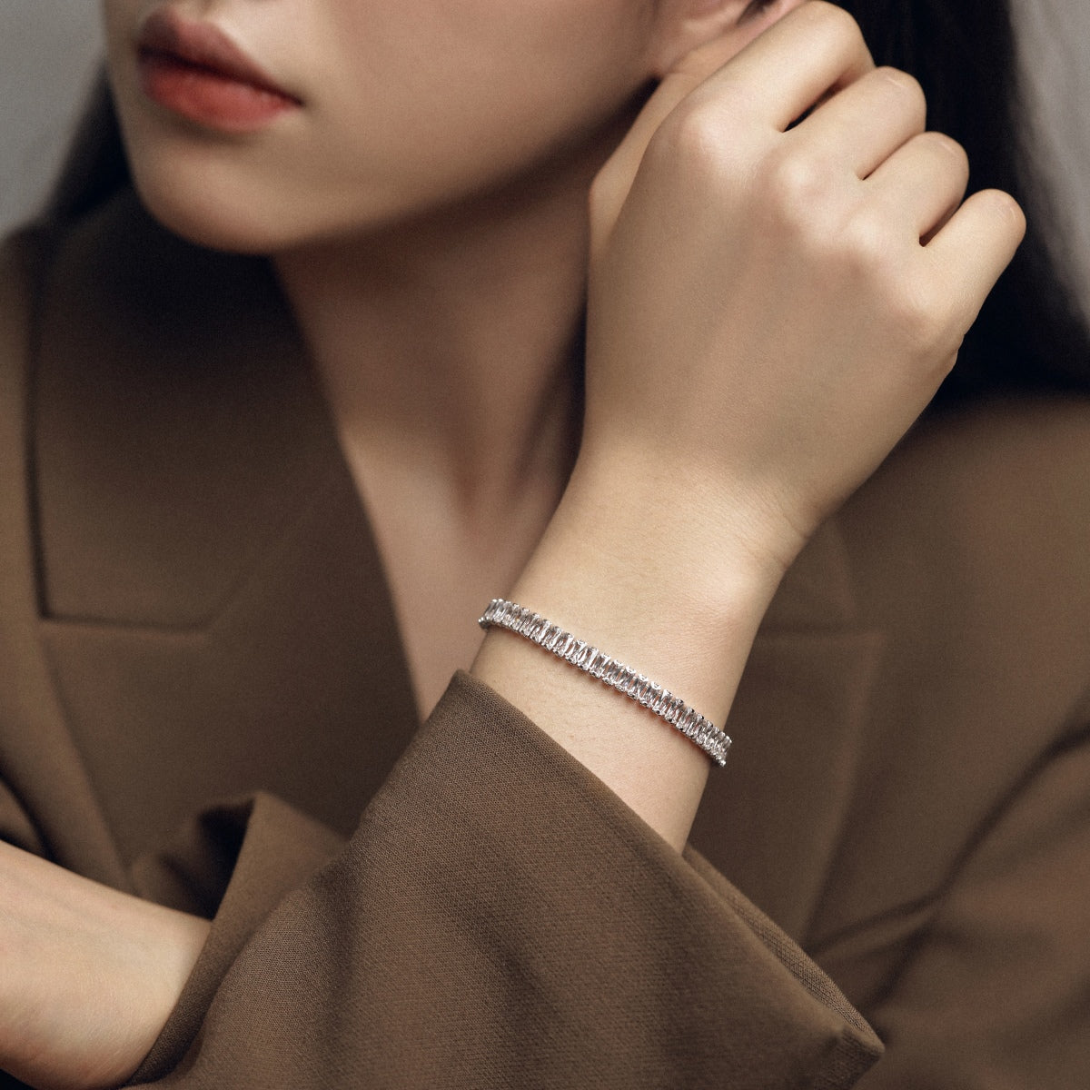 [Regalia jewelry]Exquisite Emerald Cut Daily Bracelet