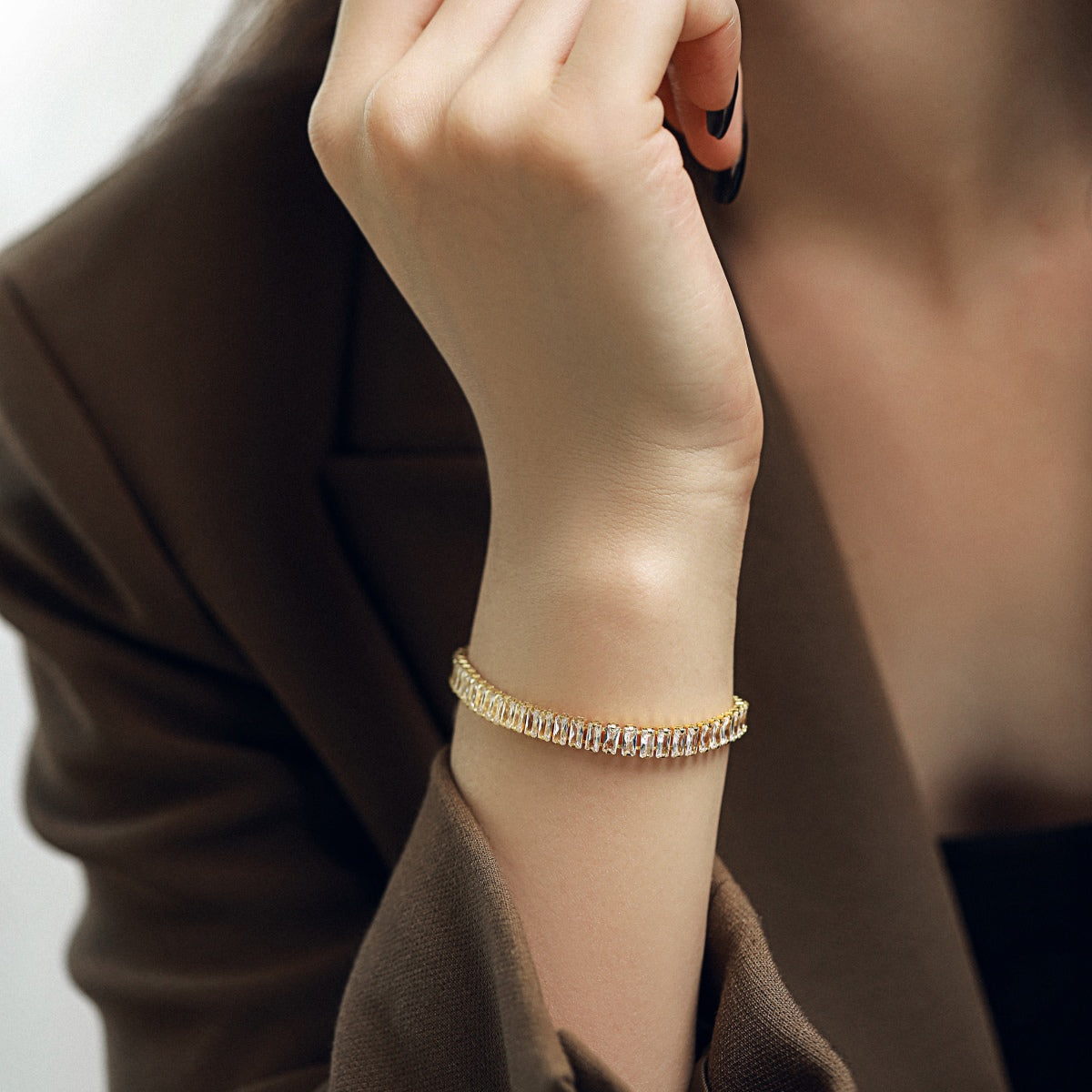 [Regalia jewelry]Exquisite Emerald Cut Daily Bracelet