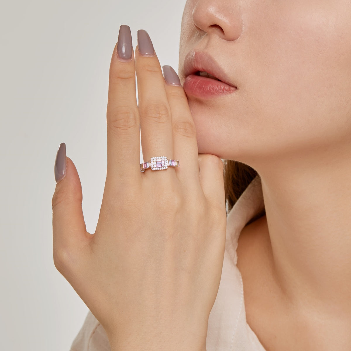[Regalia jewelry]Exquisite Colorful Radiant Cut Party Ring