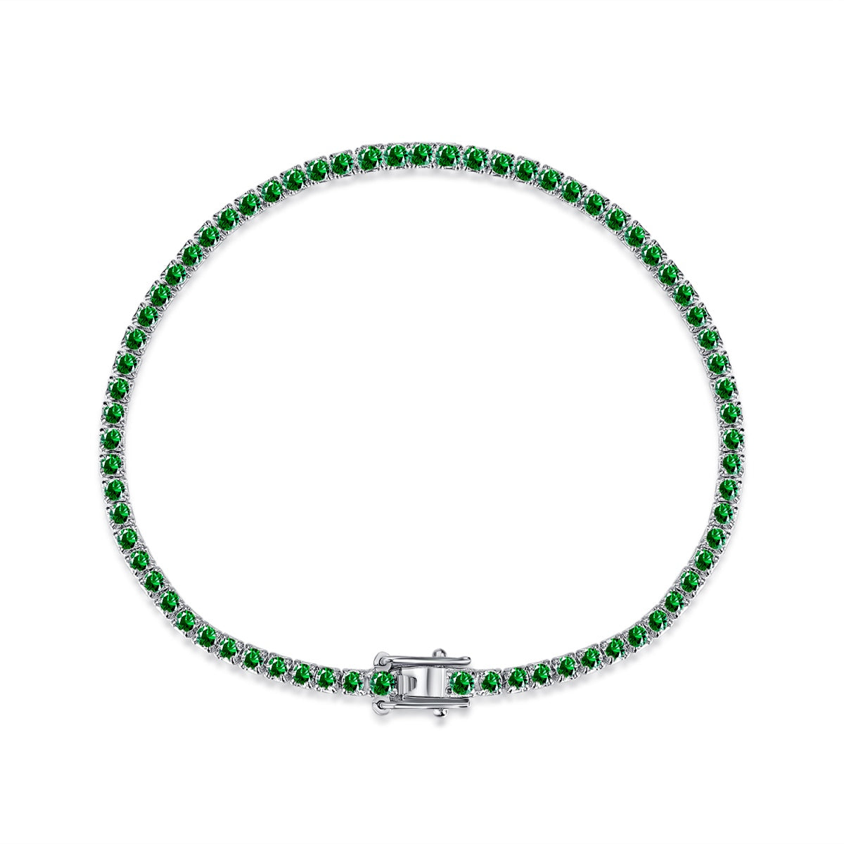 [Regalia jewelry]Dazzling Colorful Round Cut Daily Bracelet