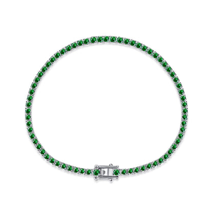 [Regalia jewelry]Dazzling Colorful Round Cut Daily Bracelet