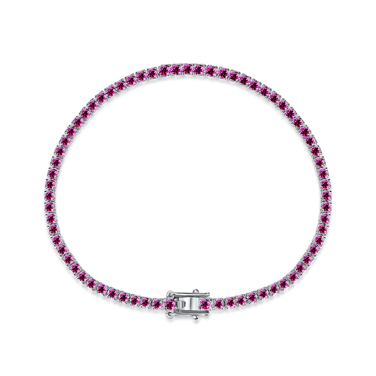[Regalia jewelry]Dazzling Colorful Round Cut Daily Bracelet