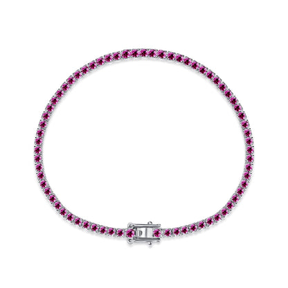 [Regalia jewelry]Dazzling Colorful Round Cut Daily Bracelet