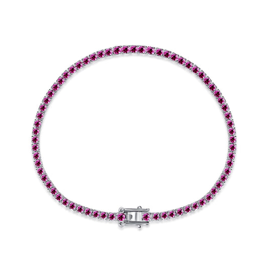 [Regalia jewelry]Dazzling Colorful Round Cut Daily Bracelet