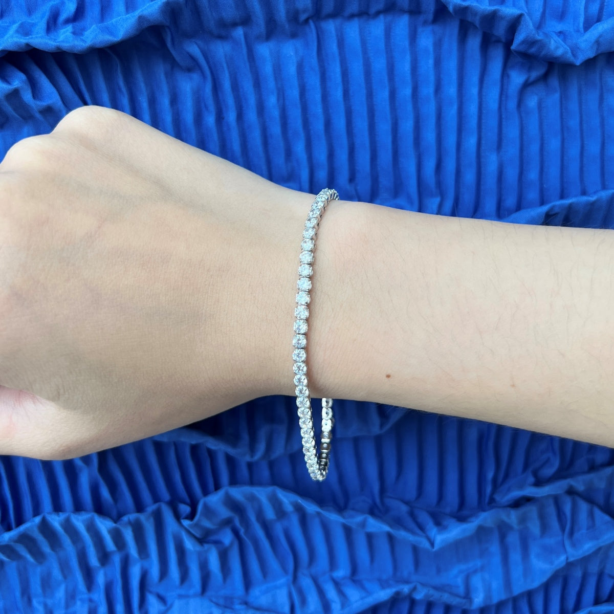[Regalia jewelry]Sparkling Round Cut Daily Bracelet
