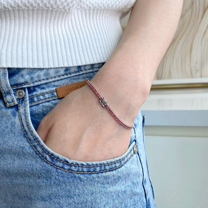 [Regalia jewelry]Dazzling Colorful Round Cut Daily Bracelet