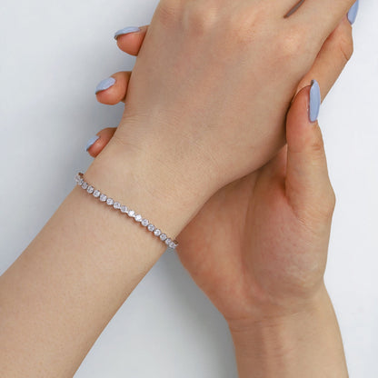 [Regalia jewelry]Ornate  Sparkling Round Cut Daily Bracelet