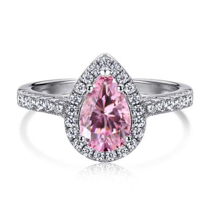 [Regalia jewelry]1.0 Carat Luxurious Resplendent Water Drop Shape Wedding Ring