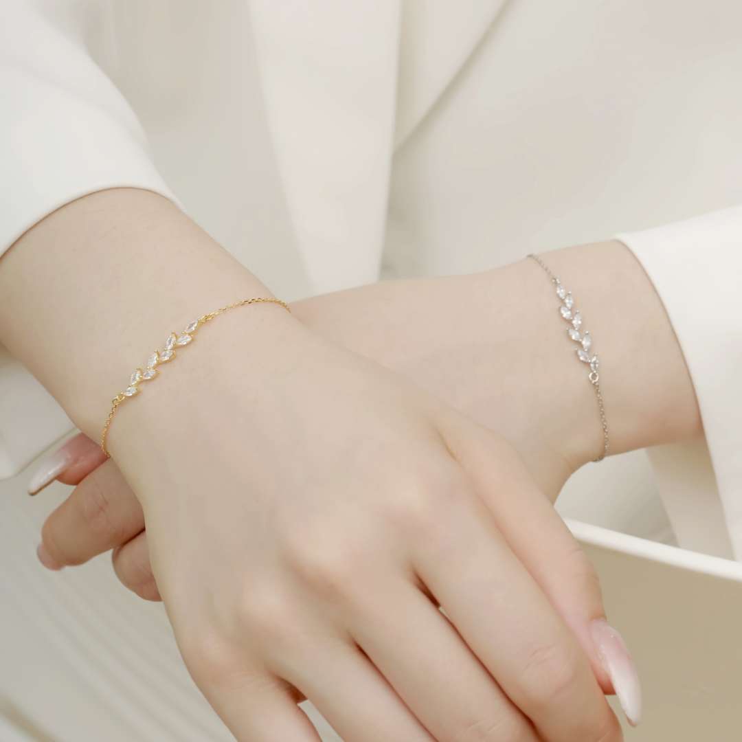 [Regalia jewelry]Elegant Wheat Leaves Shape Bracelet