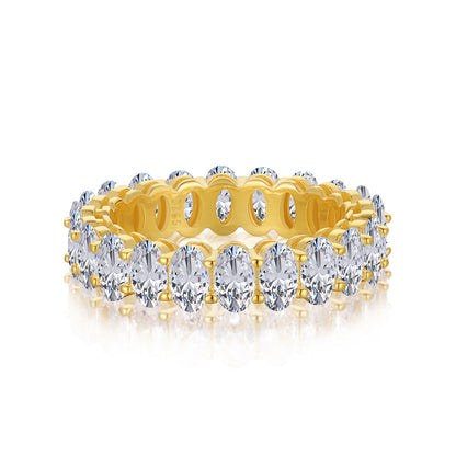 [Regalia jewelry]Ornate Oval Cut Tennis Ring