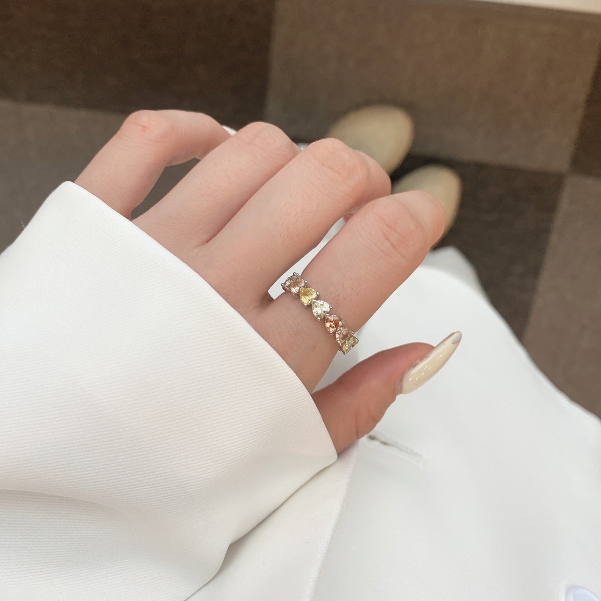 [Regalia jewelry]0.25 Carat Radiant Romance Heart Cut Lover Ring