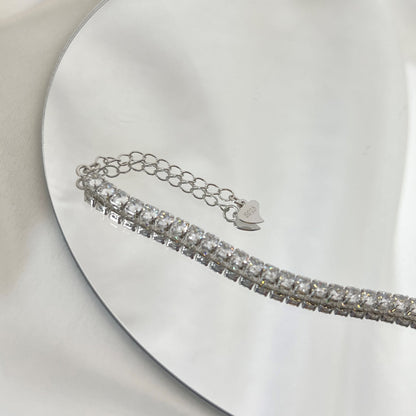 [Regalia jewelry]Sparkling Round Cut Daily Bracelet