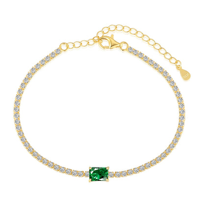 [Regalia jewelry]1.0 Carat Unique Emerald Cut Banquet Bracelet