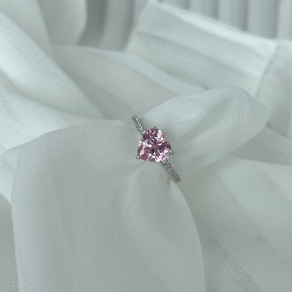 [Regalia jewelry]2.0 Carat Dazzling Lustrous Heart Cut Lover Ring