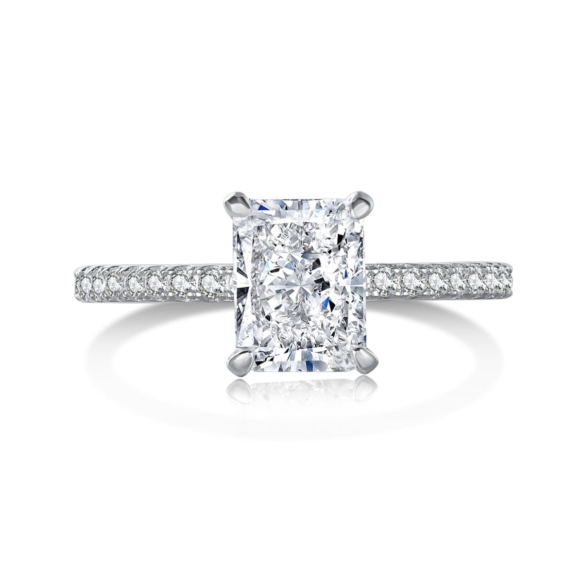 [Regalia jewelry]2.0 Carat Dazzling Sparkling Radiant Cut Party Ring