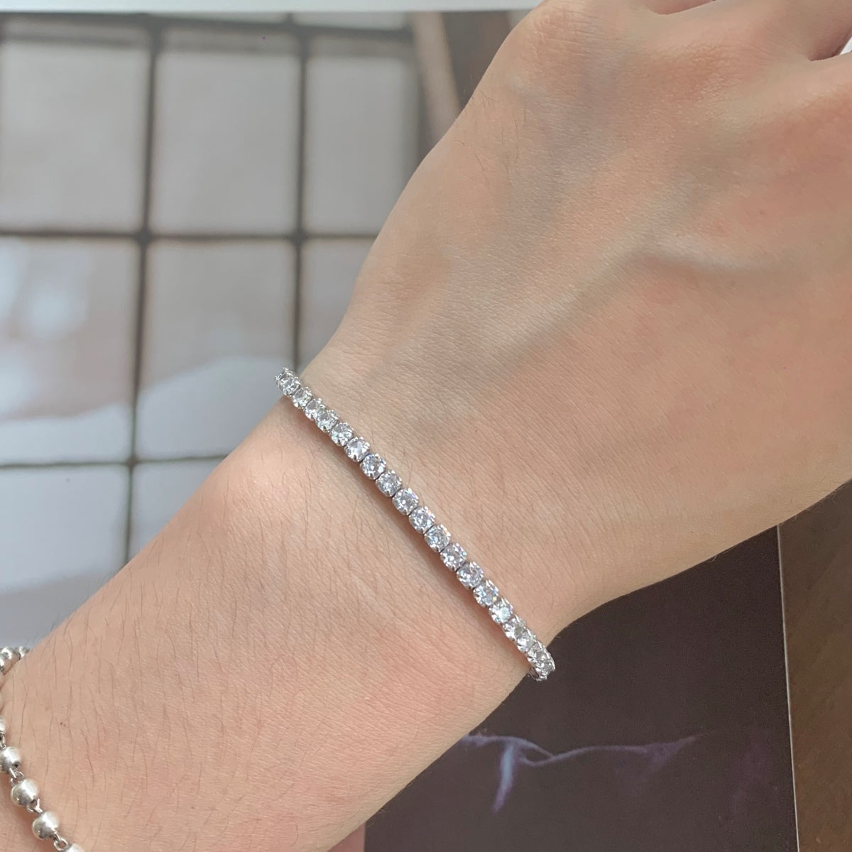 [Regalia jewelry]Sparkling Round Cut Daily Bracelet