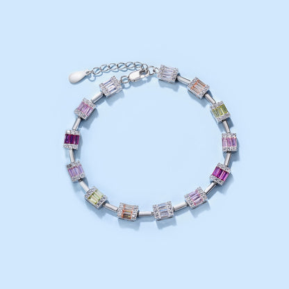 [Regalia jewelry]Dainty Charming Emerald Cut Daily Bracelet