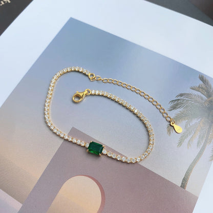 [Regalia jewelry]1.0 Carat Unique Emerald Cut Banquet Bracelet