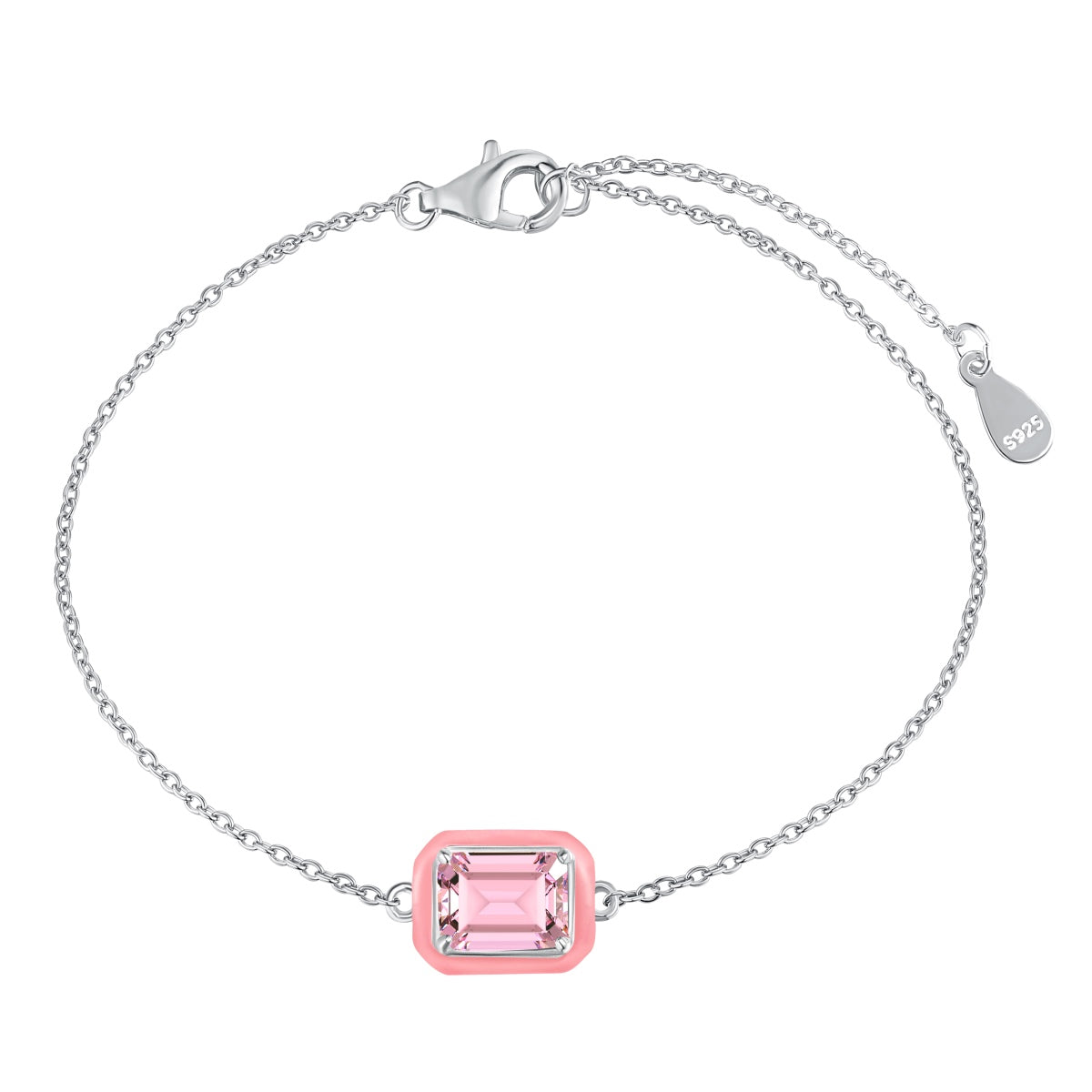 [Regalia jewelry]2.0 Carat Sparkling Colorful Emerald Cut Daily Bracelet