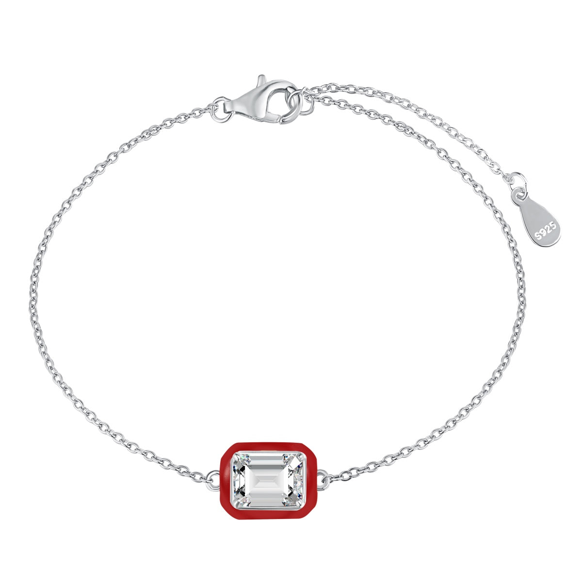 [Regalia jewelry]2.0 Carat Sparkling Colorful Emerald Cut Daily Bracelet