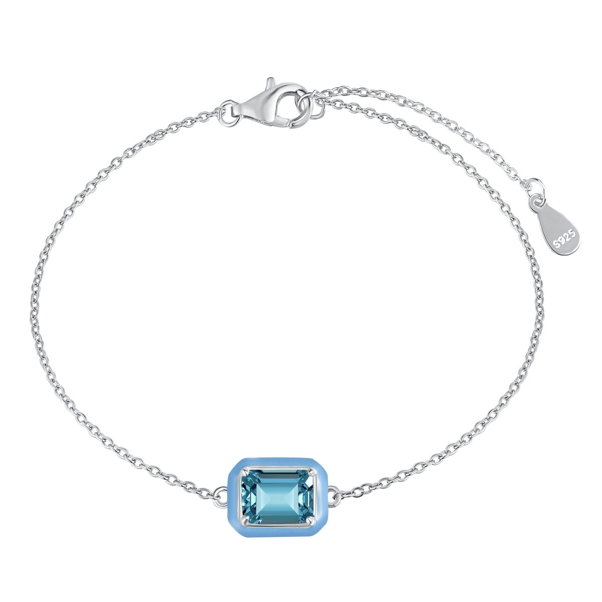 [Regalia jewelry]2.0 Carat Sparkling Colorful Emerald Cut Daily Bracelet