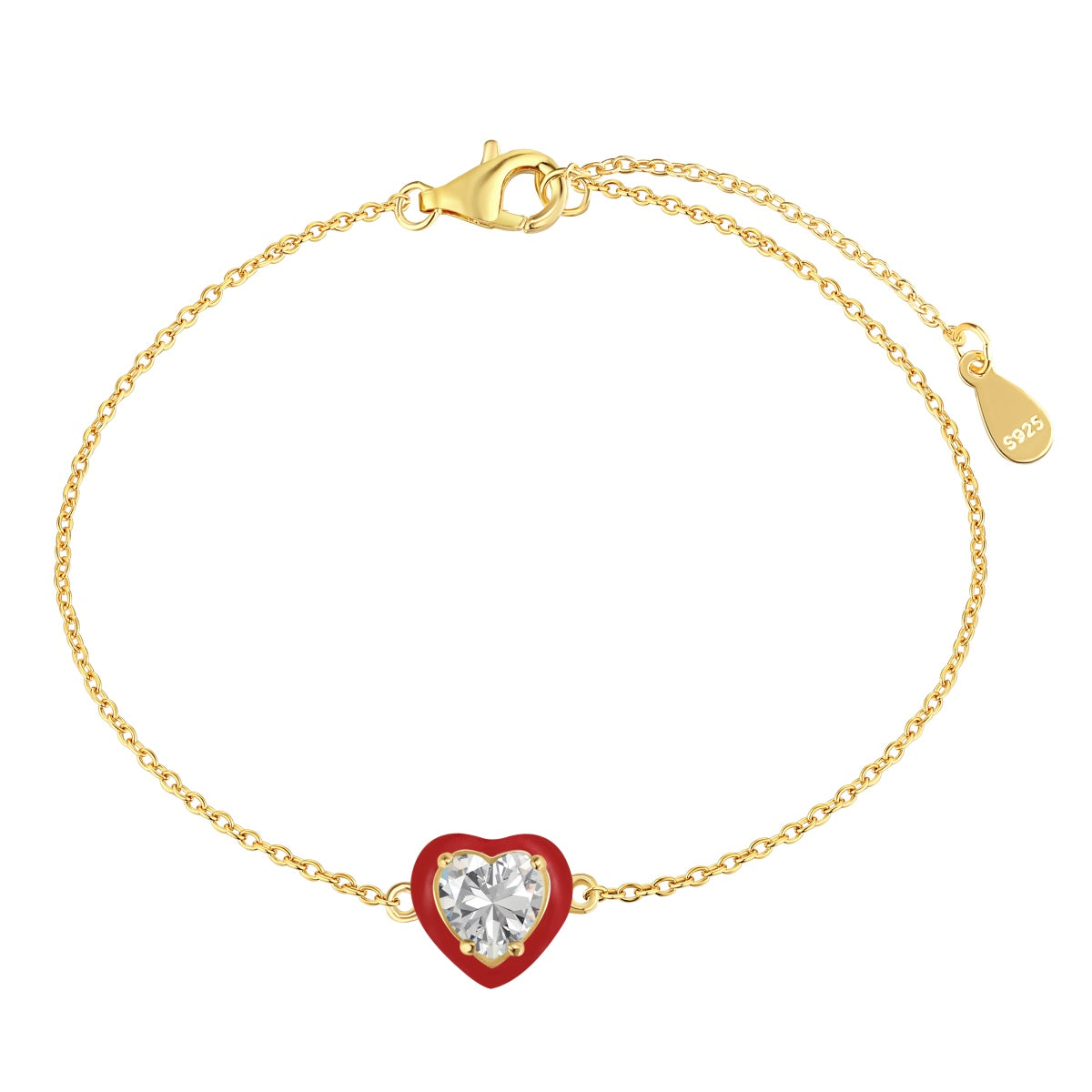 [Regalia jewelry]Sparkling Romantic Heart Shape Lover Bracelet