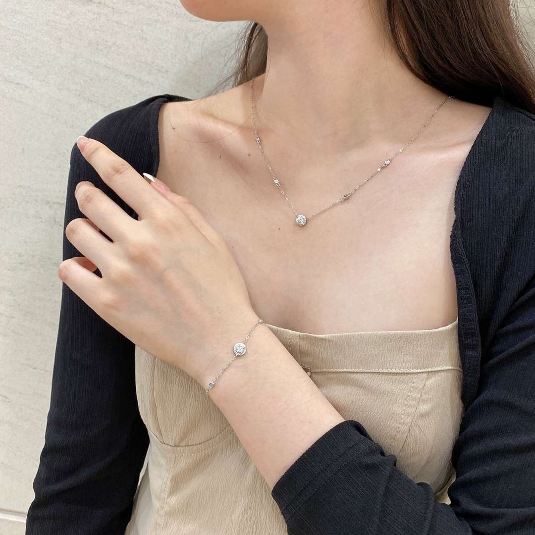 [Regalia jewelry]Dazzling Round Cut Shape Bracelet