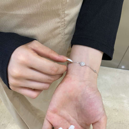 [Regalia jewelry]Dazzling Round Cut Shape Bracelet