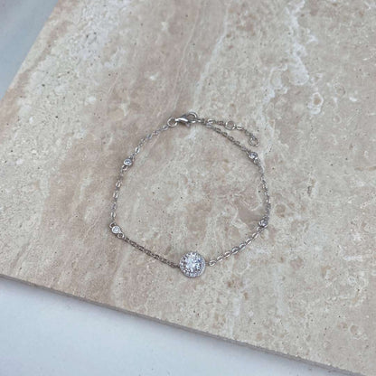 [Regalia jewelry]Dazzling Round Cut Shape Bracelet