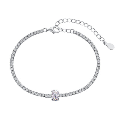 [Regalia jewelry]0.75 Carat Exquisite Oval Cut Daily Bracelet
