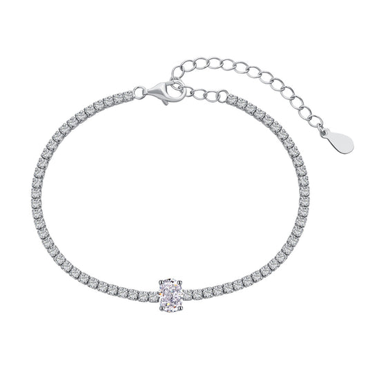[Regalia jewelry]0.75 Carat Exquisite Oval Cut Daily Bracelet
