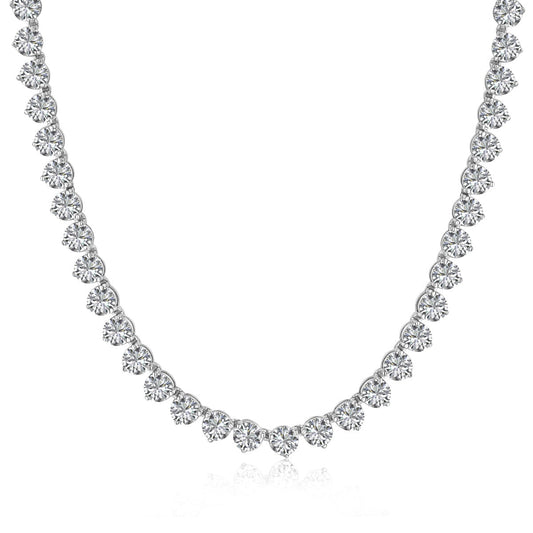 [Regalia jewelry]Ornate Heart Cut Tennis Necklace