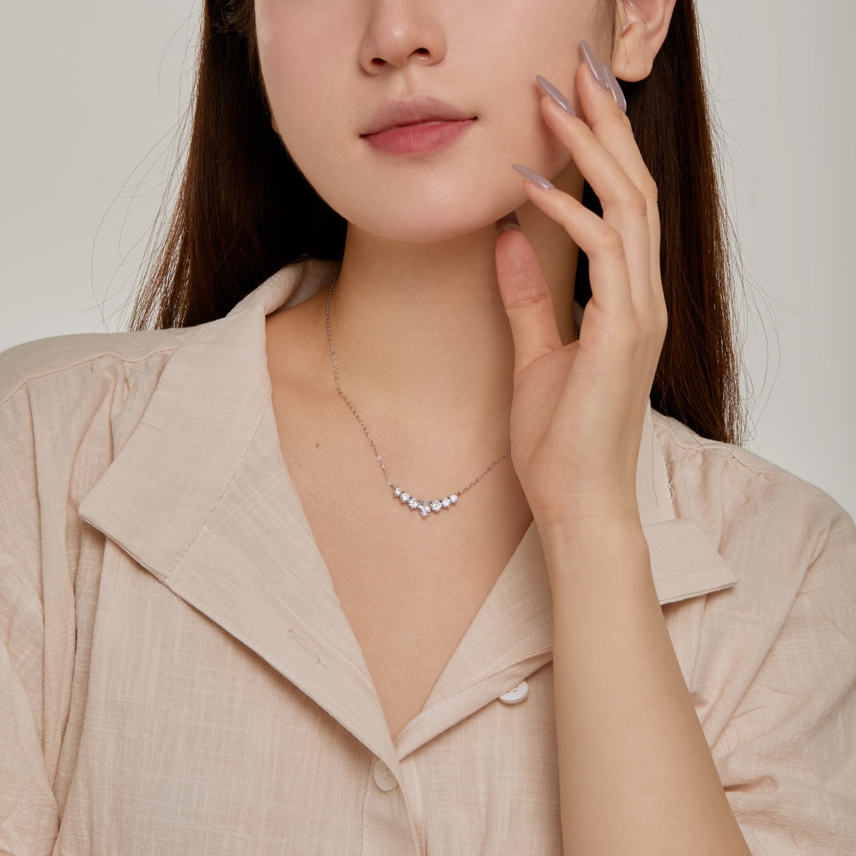 [Regalia jewelry]Dainty Colorful Heart Necklace