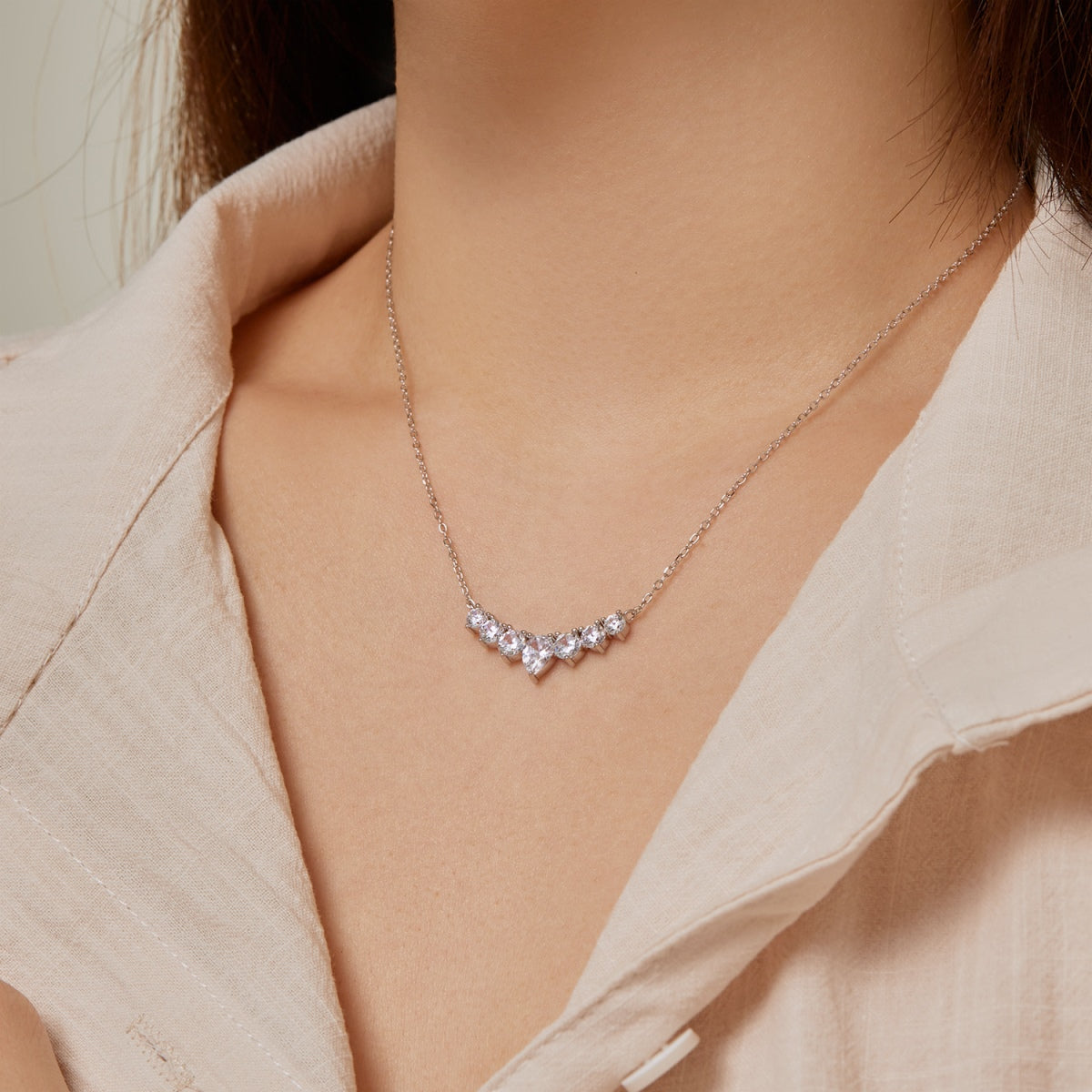 [Regalia jewelry]Dainty Colorful Heart Necklace