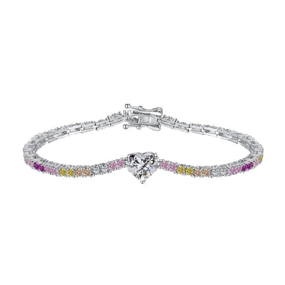 [Regalia jewelry]Delicate Romantic Heart Shape Lover Bracelet