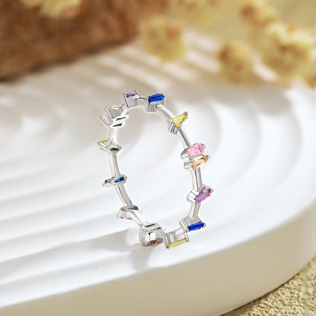 [Regalia jewelry]Unique Trapezoid Cut Daily Ring