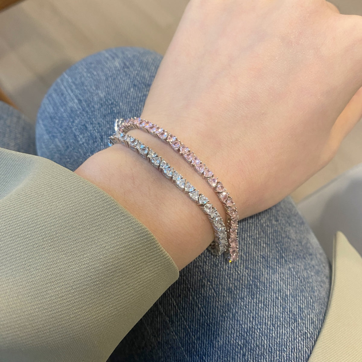 [Regalia jewelry]Dazzling Romantic Heart Shape Lover Bracelet
