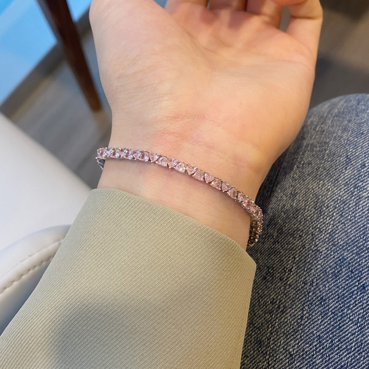 [Regalia jewelry]Dazzling Romantic Heart Shape Lover Bracelet