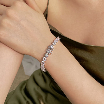 [Regalia jewelry]0.75 Carat Dazzling Round Cut Wedding Bracelet