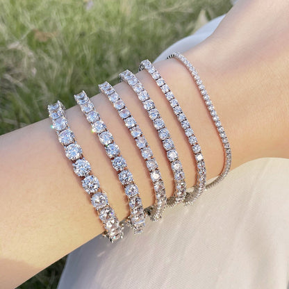 [Regalia jewelry]0.75 Carat Dazzling Round Cut Wedding Bracelet