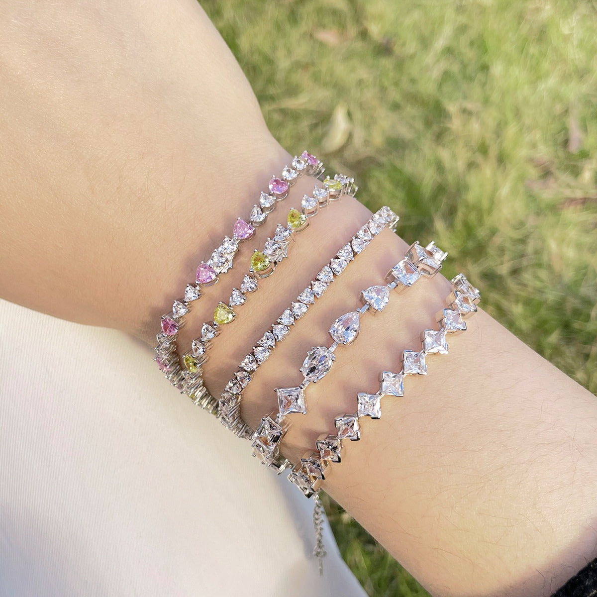 [Regalia jewelry]Dazzling Romantic Heart Shape Lover Bracelet