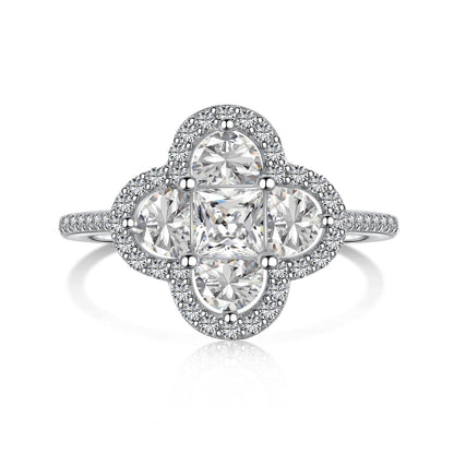 [Regalia jewelry]Luxurious Eternity Flower Shape Banquet Ring
