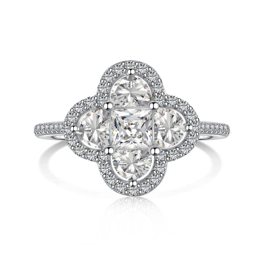 [Regalia jewelry]Luxurious Eternity Flower Shape Banquet Ring