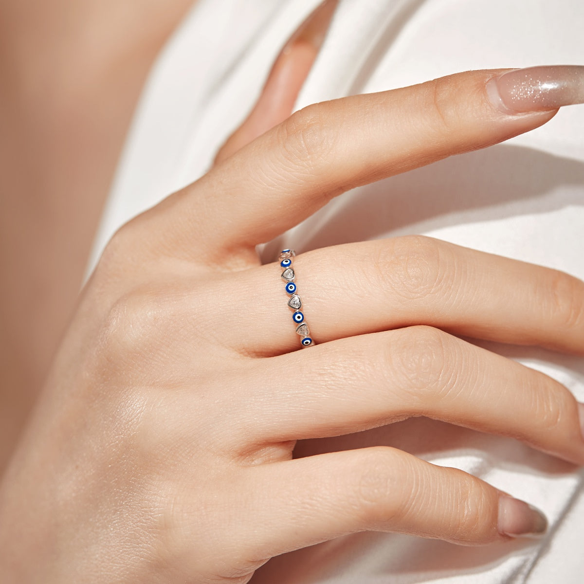 [Regalia jewelry]Radiant Colorful Round Shape Daily Ring