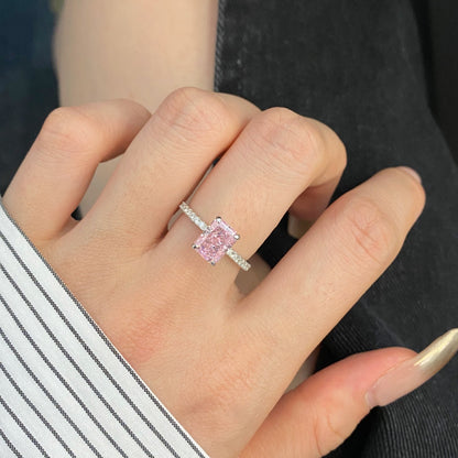 [Regalia jewelry]2.0 Carat Dazzling Sparkling Radiant Cut Party Ring