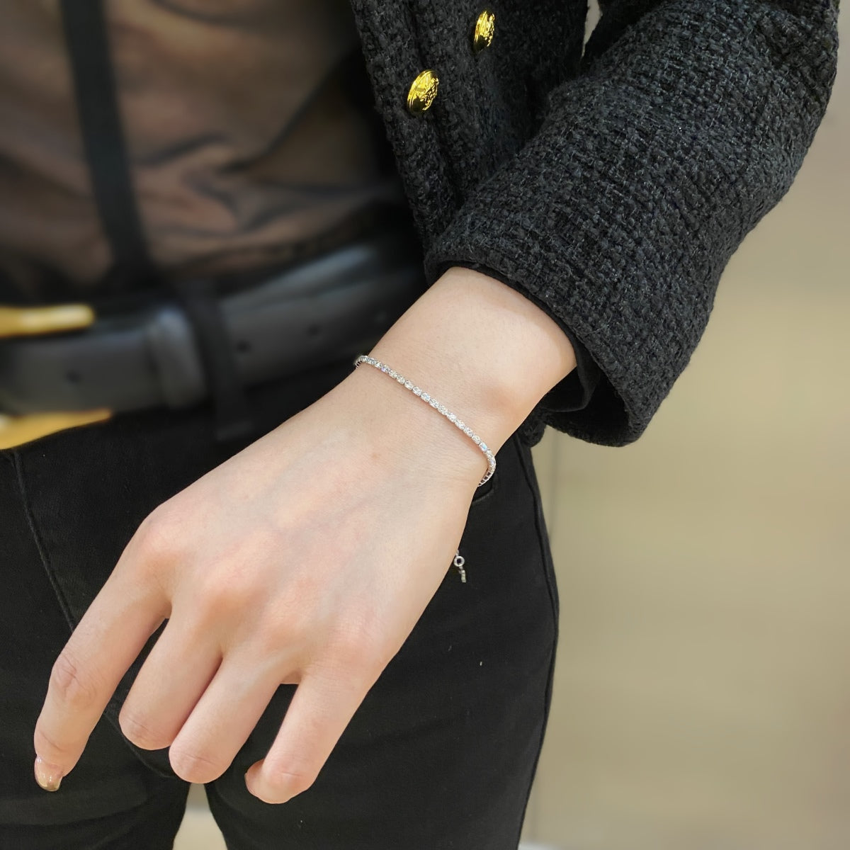 [Regalia jewelry]Elegant Emerald Cut Daily Bracelet