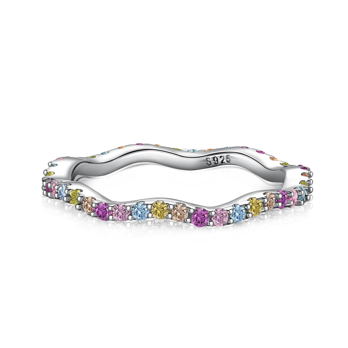 [Regalia jewelry]Dainty Colorful Round Cut Party Ring